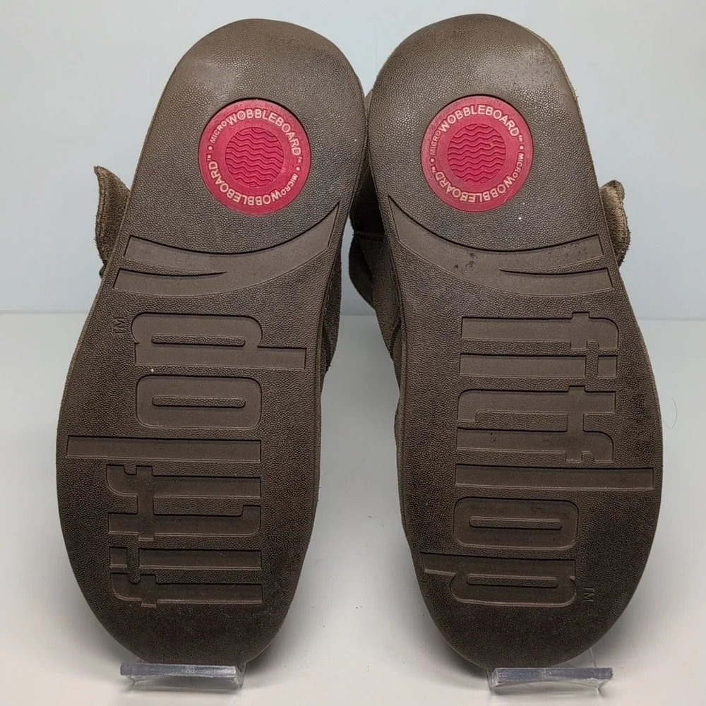 FitFlop Dash brown suede ankle boots women's size 5 EU 36